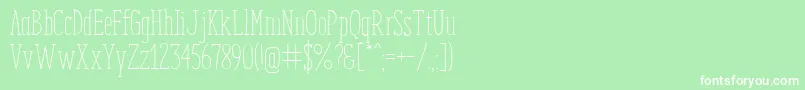 EnyoSlabLight Font – White Fonts on Green Background