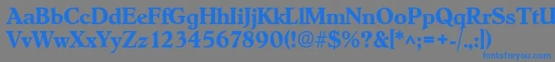 HobokenBold Font – Blue Fonts on Gray Background