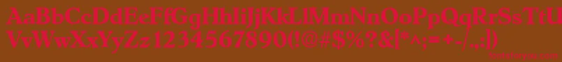 HobokenBold Font – Red Fonts on Brown Background