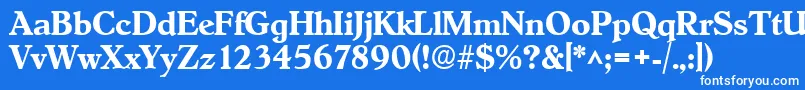 フォントHobokenBold – 青い背景に白い文字