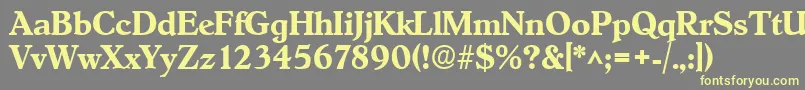 HobokenBold Font – Yellow Fonts on Gray Background