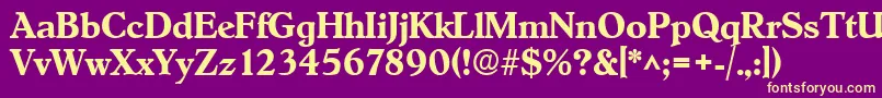 HobokenBold Font – Yellow Fonts on Purple Background