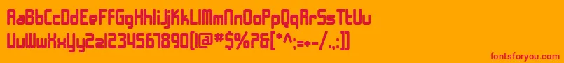 SfChromeFendersBold Font – Red Fonts on Orange Background