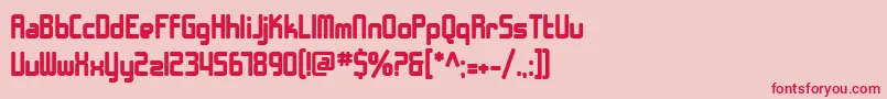 SfChromeFendersBold Font – Red Fonts on Pink Background