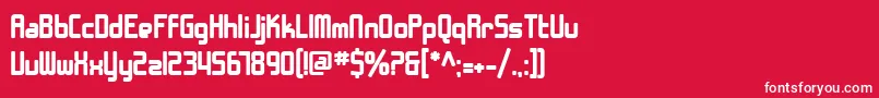 Шрифт SfChromeFendersBold – белые шрифты на красном фоне