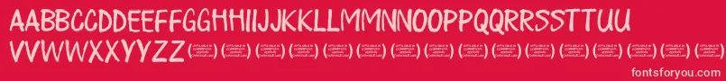 PlayalldayRegular Font – Pink Fonts on Red Background