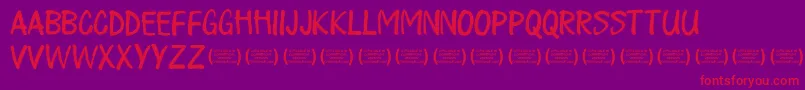 PlayalldayRegular Font – Red Fonts on Purple Background