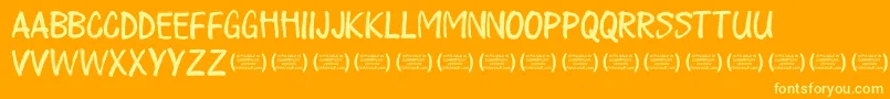 PlayalldayRegular Font – Yellow Fonts on Orange Background