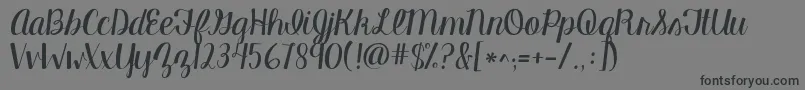 Kgmanhattanscript Font – Black Fonts on Gray Background