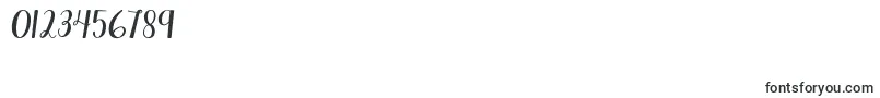 フォントKgmanhattanscript – 数字と数値のためのフォント