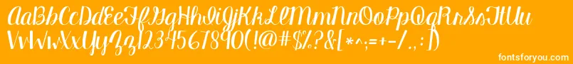 Kgmanhattanscript Font – White Fonts on Orange Background