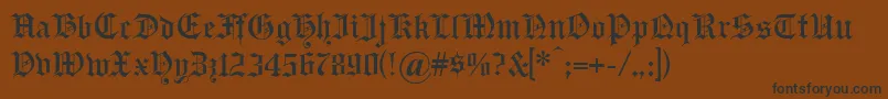 フォントHeadline – 黒い文字が茶色の背景にあります