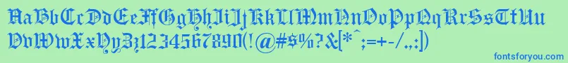 フォントHeadline – 青い文字は緑の背景です。