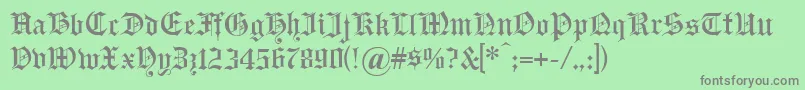 フォントHeadline – 緑の背景に灰色の文字