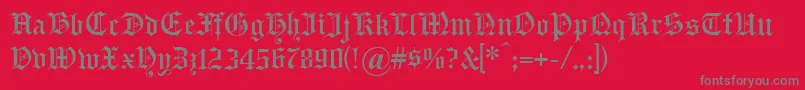 Headline Font – Gray Fonts on Red Background