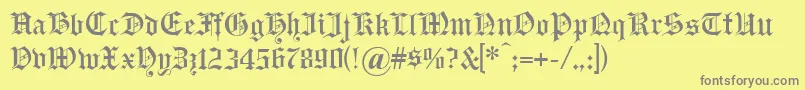 フォントHeadline – 黄色の背景に灰色の文字