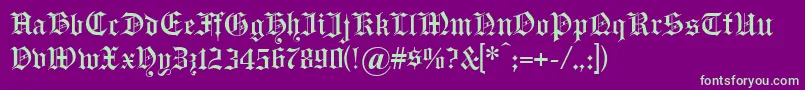 フォントHeadline – 紫の背景に緑のフォント