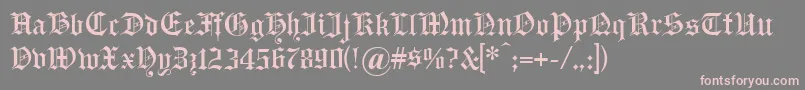 フォントHeadline – 灰色の背景にピンクのフォント