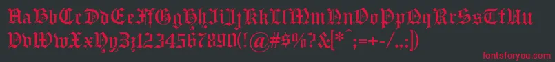Headline Font – Red Fonts on Black Background