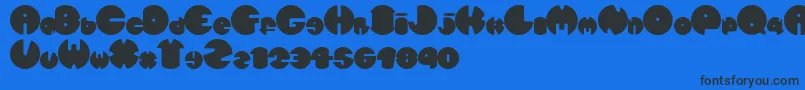 Spherometric Font – Black Fonts on Blue Background