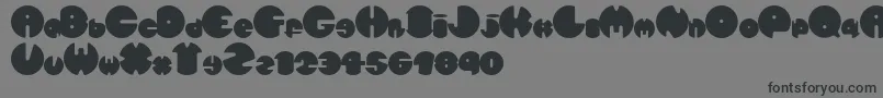 Spherometric-Schriftart – Schwarze Schriften auf grauem Hintergrund