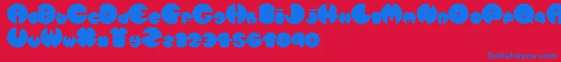 Spherometric Font – Blue Fonts on Red Background