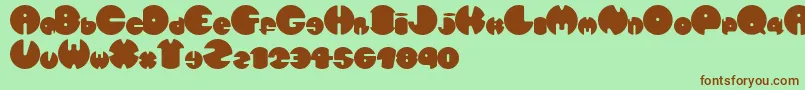 Spherometric Font – Brown Fonts on Green Background