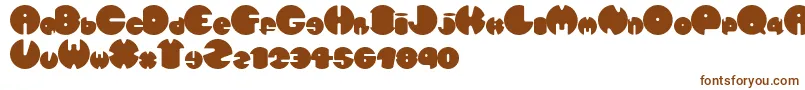 Spherometric-fontti – ruskeat fontit valkoisella taustalla