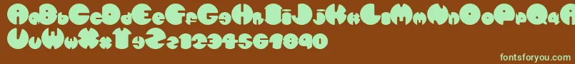 Spherometric Font – Green Fonts on Brown Background