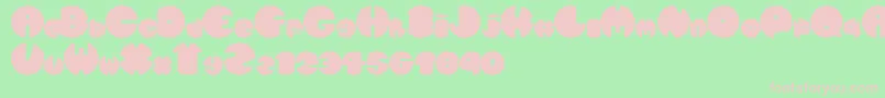 Spherometric Font – Pink Fonts on Green Background