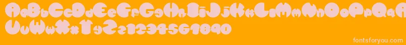 Spherometric Font – Pink Fonts on Orange Background