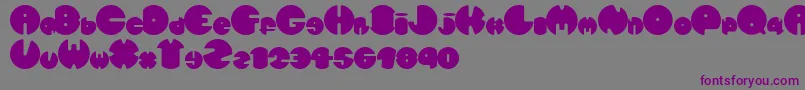 フォントSpherometric – 紫色のフォント、灰色の背景