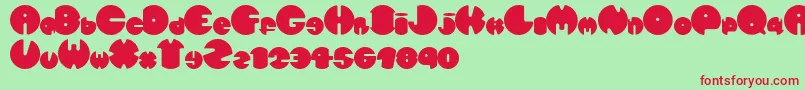 Spherometric Font – Red Fonts on Green Background