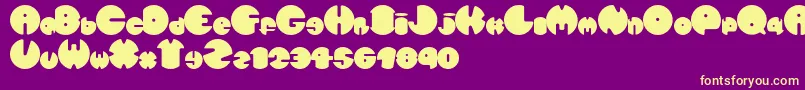 Spherometric Font – Yellow Fonts on Purple Background