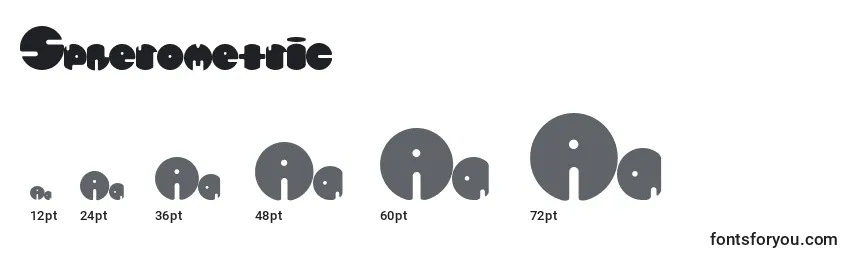 Spherometric Font Sizes