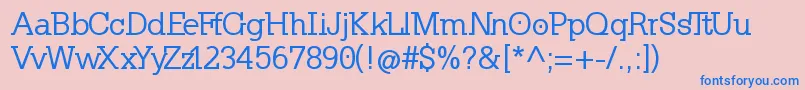 KleinslabserifMedium Font – Blue Fonts on Pink Background