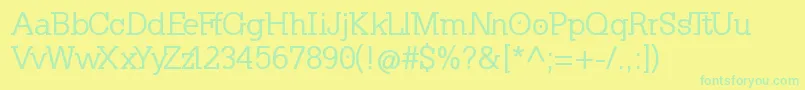 KleinslabserifMedium Font – Green Fonts on Yellow Background