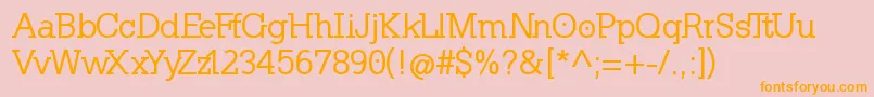 Шрифт KleinslabserifMedium – оранжевые шрифты на розовом фоне