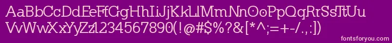 KleinslabserifMedium Font – Pink Fonts on Purple Background