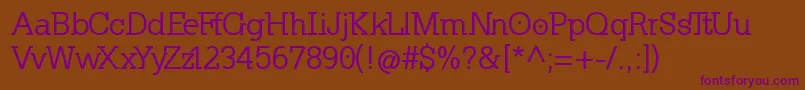 KleinslabserifMedium Font – Purple Fonts on Brown Background