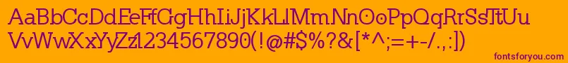 Шрифт KleinslabserifMedium – фиолетовые шрифты на оранжевом фоне