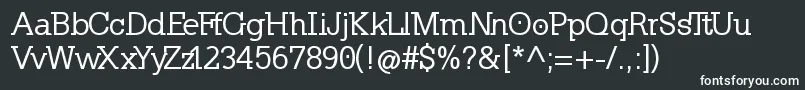 フォントKleinslabserifMedium – 白い文字