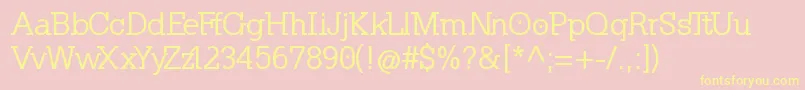 KleinslabserifMedium Font – Yellow Fonts on Pink Background