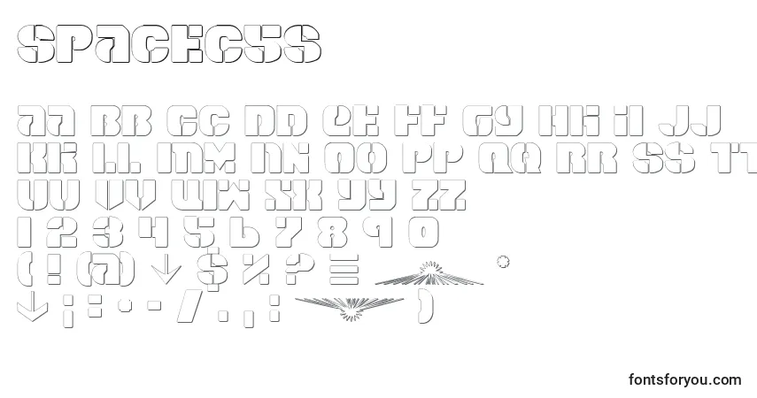 Spacec5s-fontti – aakkoset, numerot, erikoismerkit