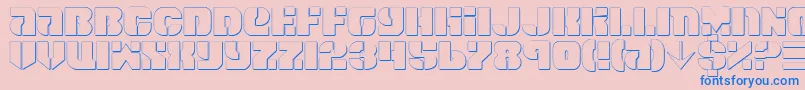 Spacec5s Font – Blue Fonts on Pink Background