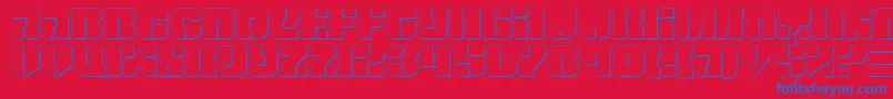 Spacec5s Font – Blue Fonts on Red Background