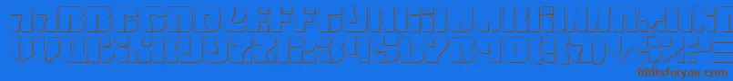 Spacec5s Font – Brown Fonts on Blue Background