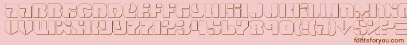 Spacec5s Font – Brown Fonts on Pink Background