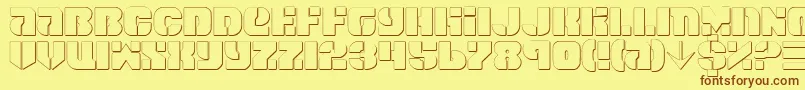 Spacec5s Font – Brown Fonts on Yellow Background