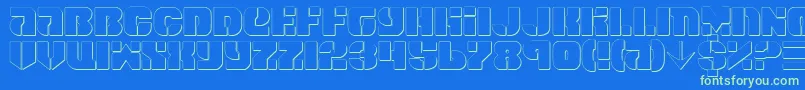 Spacec5s Font – Green Fonts on Blue Background